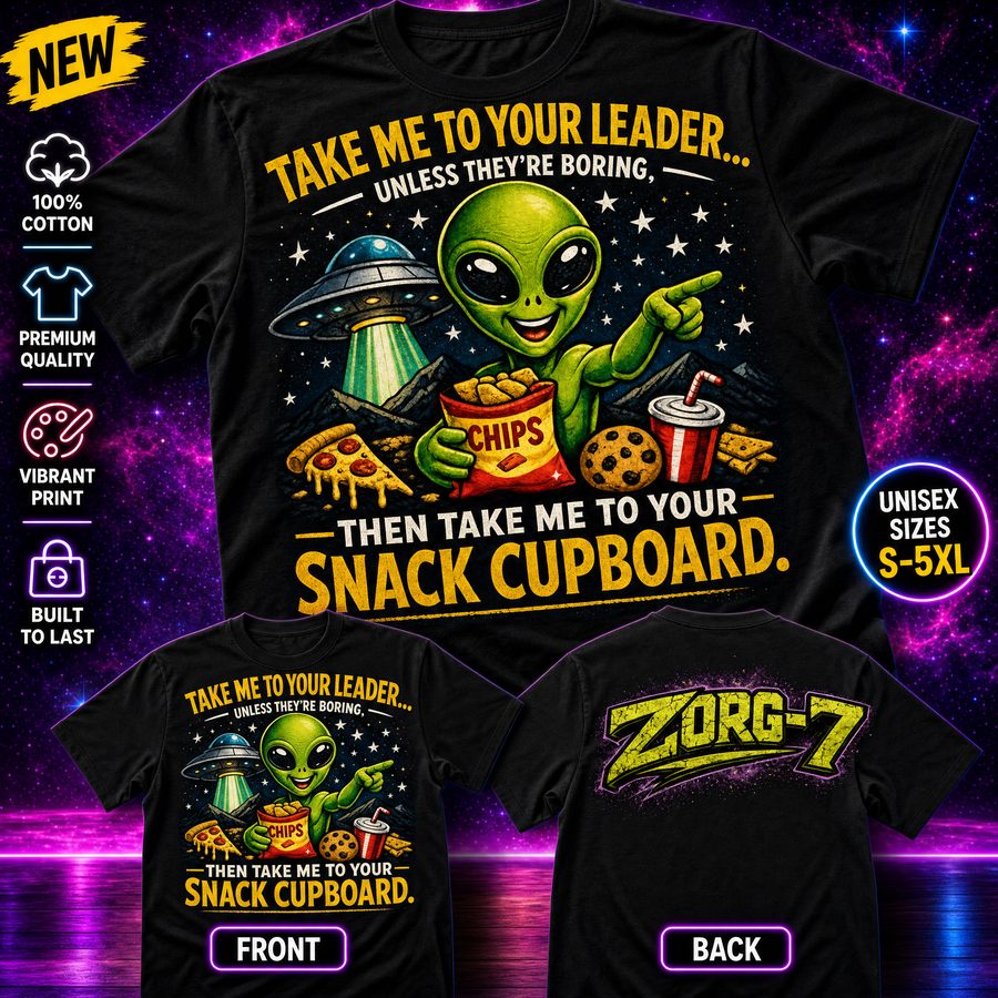 Alien Life Trio bundle - Take Me To Your Snack Cupboard tee