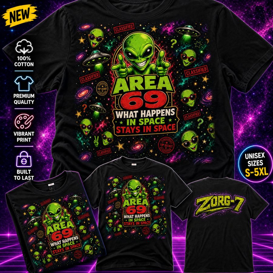 HEAVY SAUCE™ | Out Of This World And Still The Baddest One In The Room — Alien Royalty All-Over-Print Tee