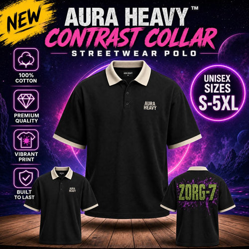 AURA HEAVY™ Contrast Collar Streetwear Polo