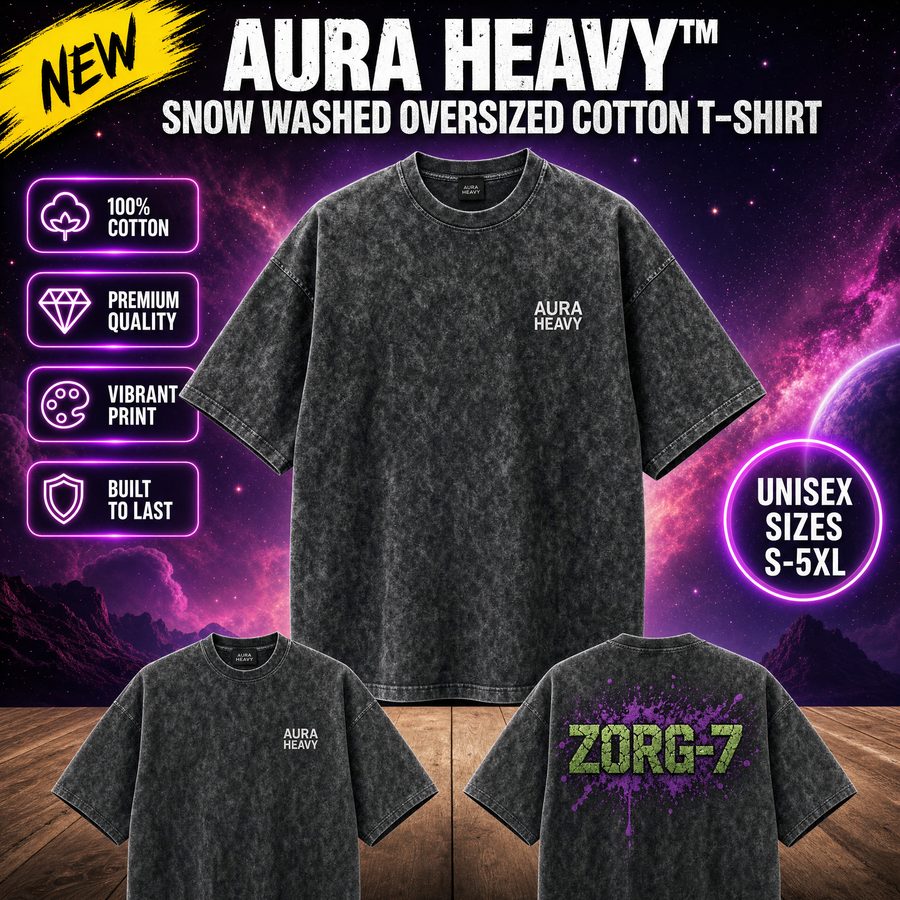 AURA HEAVY™ Snow Washed Oversized Cotton T-Shirt | ZORG-7