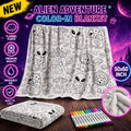 Color-In Blanket Duo - Alien Adventure blanket